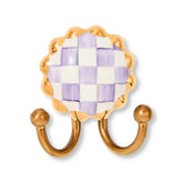 Violet Check Wall Hook