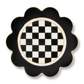 Black Petal Dinner Plate
