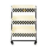 Violet Check 3-Tier Kitchen Cart