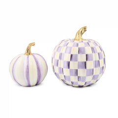 Classic Rosy Stripe Small & Check Medium Pumpkin Set