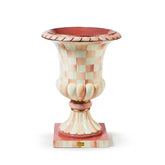 Sterling Check Pedestal Urn