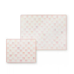 Sterling Check Glass Cutting Boards, Set of 2