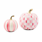Classic Bubblegum Stripe Small & Check Medium Pumpkin Set