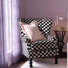 Courtly Check Reversible Scalloped Lumbar Throw Pillow