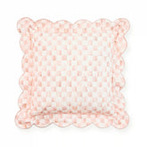 Mocha Check Reversible Scalloped Throw Pillow