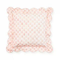 Courtly Check Reversible Scalloped Lumbar Throw Pillow