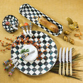 Sterling Check Appetizer Plates, Set of 4