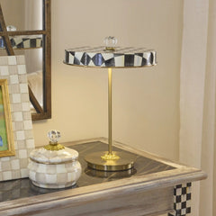 Rosy Check LED Rechargeable Disk Table Lamp