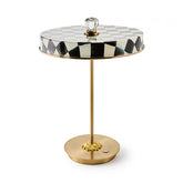Rosy Check LED Rechargeable Disk Table Lamp