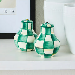 Sky Check Salt & Pepper Shakers