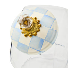 Cookie Jar with Royal Check Lid