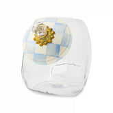 Cookie Jar with Emerald Check Lid