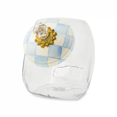 Cookie Jar with Royal Check Lid