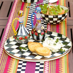 Royal Check Round Tray