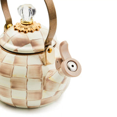 White Flower Market Whistling Tea Kettle