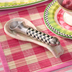 Violet Check Spoon Rest