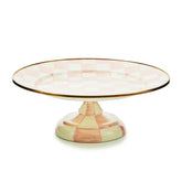 Emerald Check Small Pedestal Platter