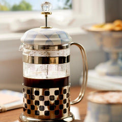 Mocha Check French Press