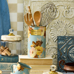 Wild Rose White Utensil Holder