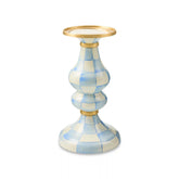 Emerald Check Large Pillar Candlestick