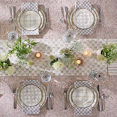 Mocha Check Dinner Plate