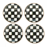 Rosy Check Appetizer Plates, Set of 4