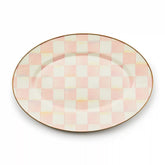 Mocha Check Medium Oval Platter