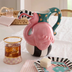 Patience Brewster Flamingo Ceramic Pitcher