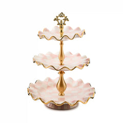 Courtly Check Ceramic Three Tier Sweet Stand