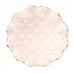 Rosy Check Medium Ceramic Fluted Serving Bowl