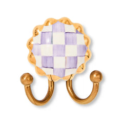 Violet Check Wall Hook