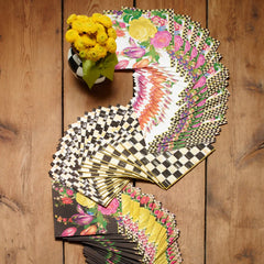 Rosy Check Dinner Paper Napkins