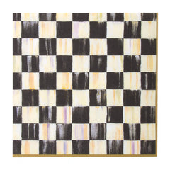 Mocha Check Dinner Paper Napkins