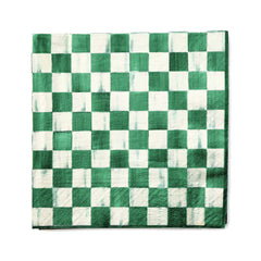 Mocha Check Dinner Paper Napkins