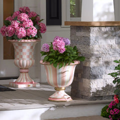 Royal Check Pedestal Urn