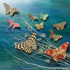 Violet Butterfly Wall Decor Duo