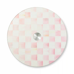 Rosy Check Glass Lazy Susan