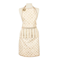 Mocha Check Apron