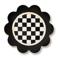 Black Petal Dinner Plate