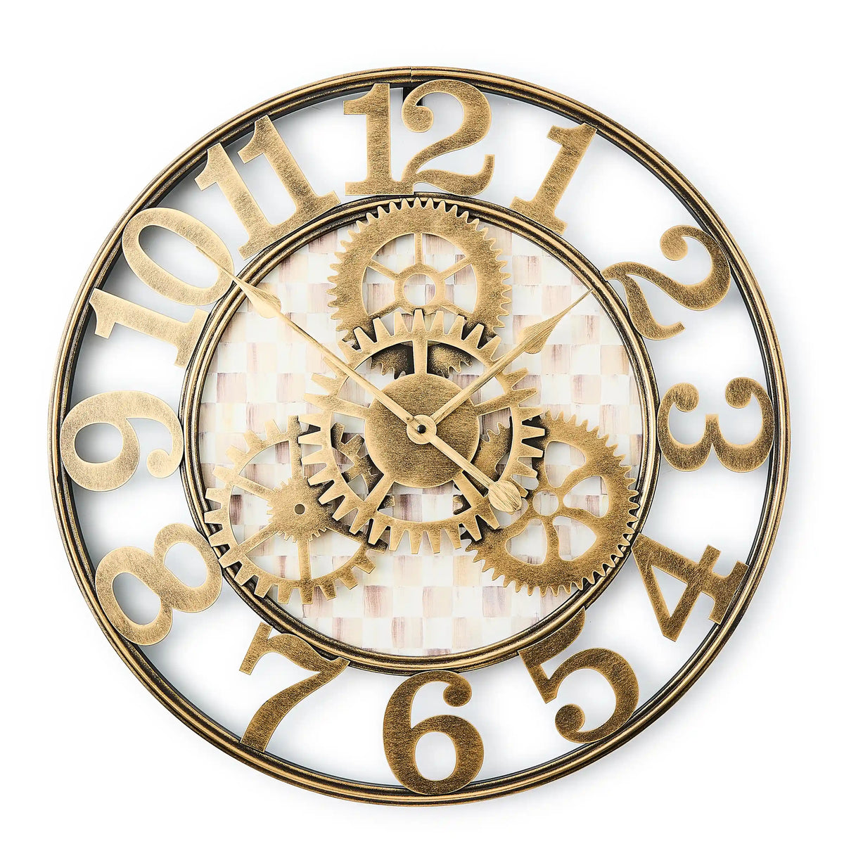 Courtly Check Large Farmhouse Wall Clock