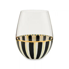 Sterling Stripe Stemless Wine Glass