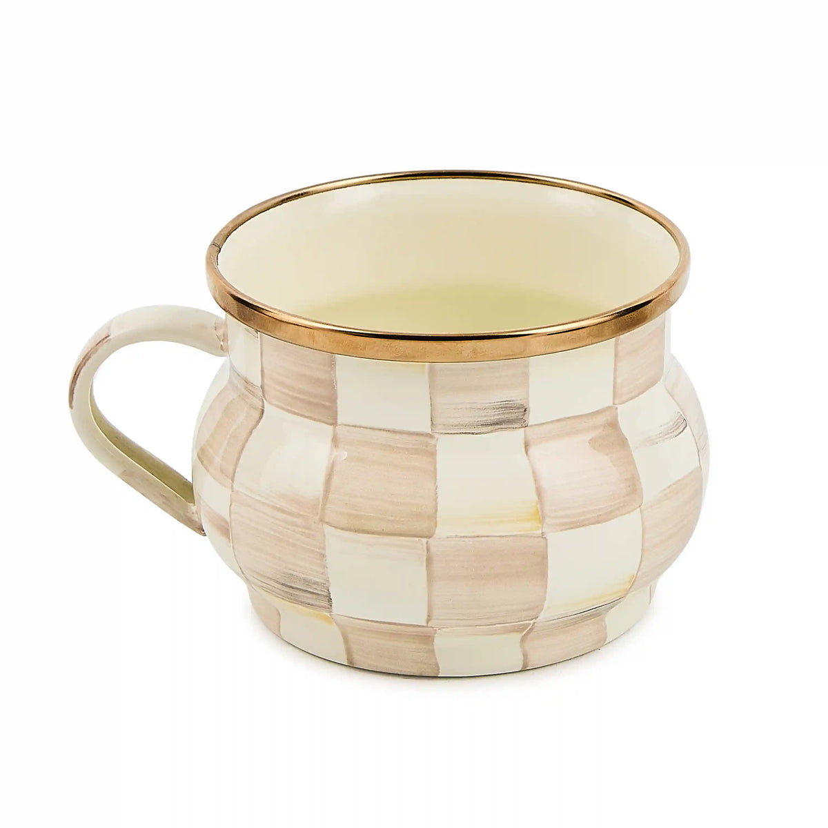 Violet Check Teacup