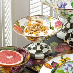 White Flower Market Small Compote