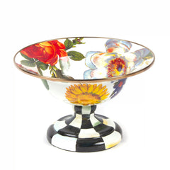 White Flower Market Large Compote