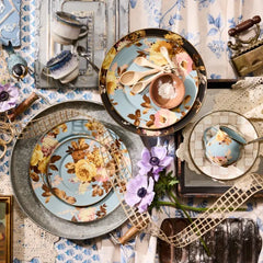 Wild Rose Slate Dinner Plate