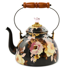 White Flower Market 3 Quart Tea Kettle