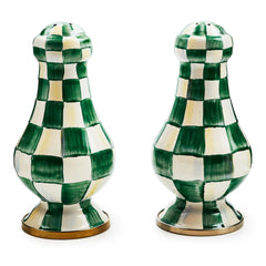 White Flower Market Large Salt & Pepper Shakers