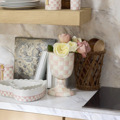 Rosy Check Pedestal Vase