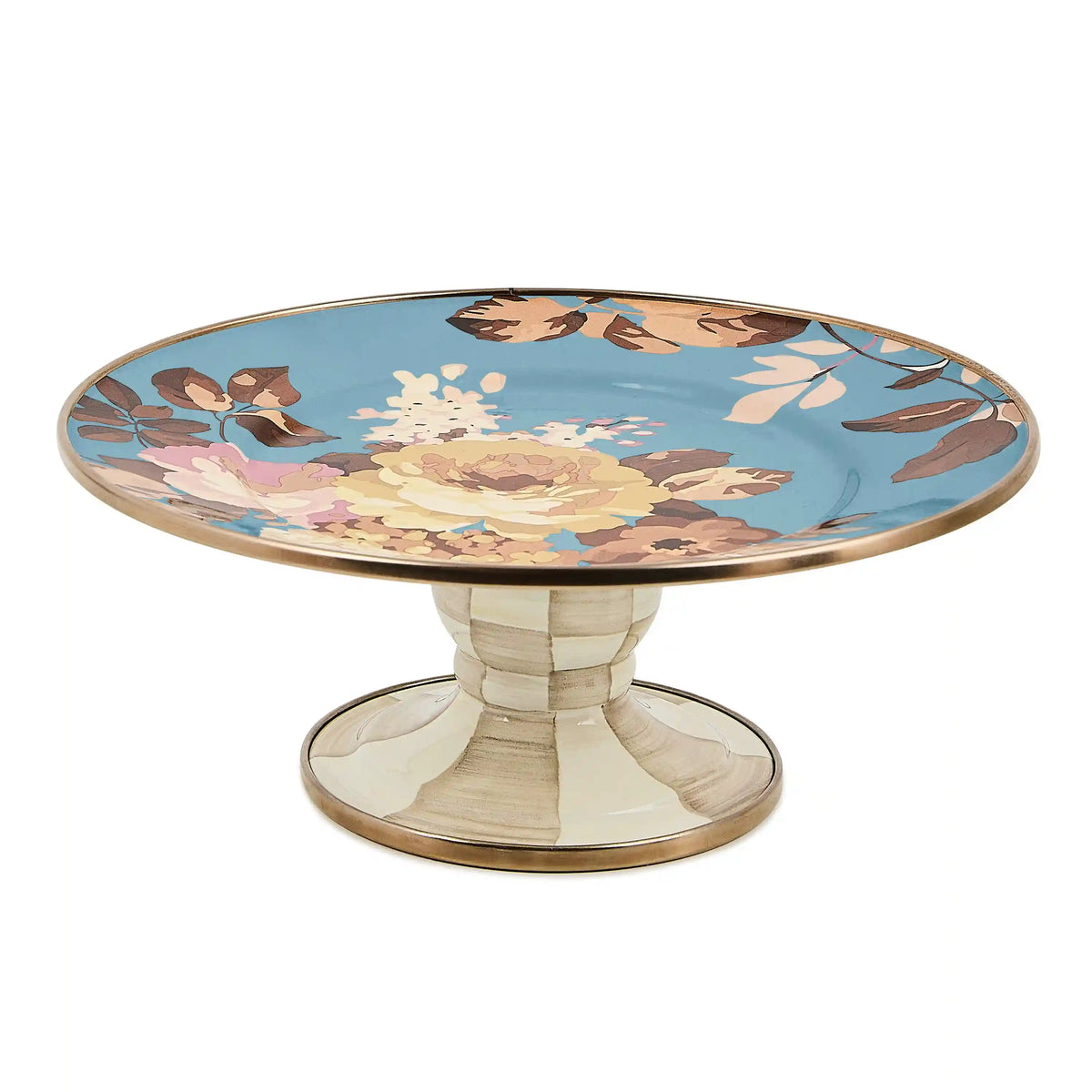 Wild Rose Slate Small Pedestal Platter
