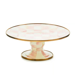 Violet Check Mini Pedestal Platter